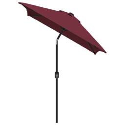 Berkfield Home Outdoor Parasol with Metal Pole 300x200 cm Bordeaux Red - thumbnail 1