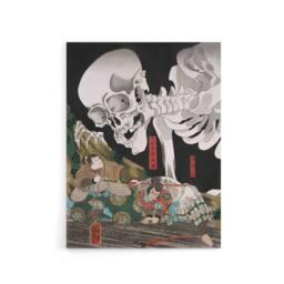 "Artery8 Mitsukuni Defying the Skeleton Specter Kuniyoshi Canvas Wall Art - Size: W18"" x H24""" - thumbnail 1