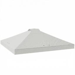 OUTSUNNY Gazebo Roof Replacement UV50+ Waterproof for 3 x 3 m Frame in White - Size: 3000mm x 3000mm - thumbnail 2