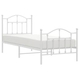 Berkfield Home Metal Bed Frame with Headboard & Footboard White 80x200 cm - thumbnail 4