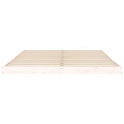 Berkfield Home Bed Frame without Mattress White 150x200 cm King Size Solid Wood Pine - thumbnail 5