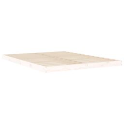 Berkfield Home Bed Frame without Mattress White 150x200 cm King Size Solid Wood Pine - thumbnail 4