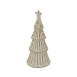 Lemon Pavilion Furniture and Decor Medium Alora Snowy Layered Christmas Tree with Star - L9 x W9 x H22 cm in White - thumbnail 2
