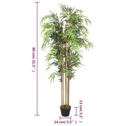 Berkfield Home Artificial Bamboo Tree 500 Leaves 80 cm Green - thumbnail 4