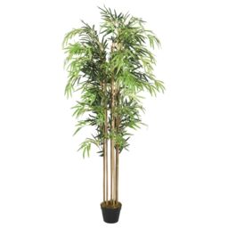 Berkfield Home Artificial Bamboo Tree 500 Leaves 80 cm Green - thumbnail 1