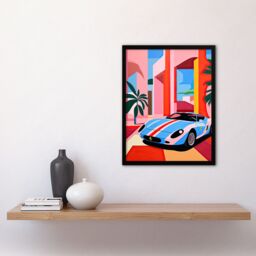 Artery8 Wall Art Print Luxury is a State of Mind Graphic Sports Car Racing Framed - Size: A4 - thumbnail 4