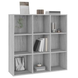 Berkfield Home Book Cabinet Grey Sonoma 98x29x97.5 cm - thumbnail 6