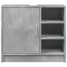 Berkfield Home Sink Cabinet Concrete Grey 63x29x55 cm Engineered Wood - Size: 63 x 29 x 55 cm - thumbnail 4