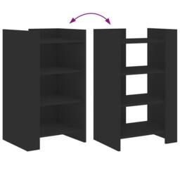 Berkfield Home Sideboard Black 45x35x75 cm Engineered Wood - Size: 45 x 35 x 75 cm - thumbnail 7