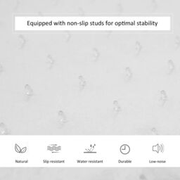 HOMCOM Office Carpet Protector Chair Mat Clear Spike Non Slip Studs Frosted in White - Size: 90 cm x 120 cm - thumbnail 6