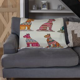 Benjamin Tate Design Egyptian Cats Blanket in Natural - Size: 120 cm x 150 cm - thumbnail 2