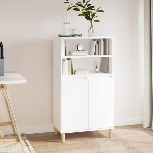Berkfield Home Highboard White 60x36x110 cm Engineered Wood - Size: 60 x 36 x 110 cm - image 1