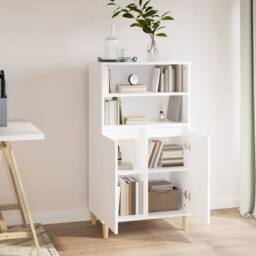 Berkfield Home Highboard White 60x36x110 cm Engineered Wood - Size: 60 x 36 x 110 cm - thumbnail 5