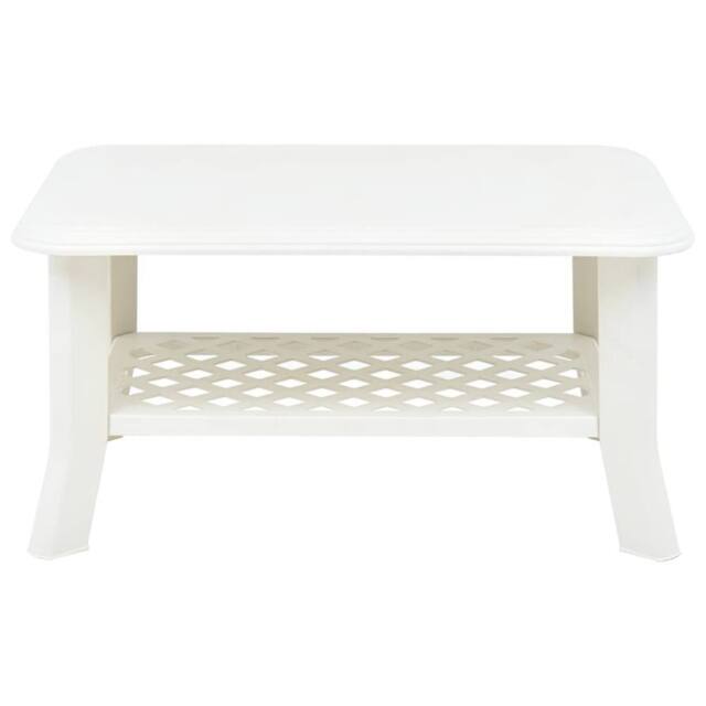 Berkfield Home Coffee Table White 90x60x46 cm Plastic - Size: 90 x 60 x 46 cm - image 1