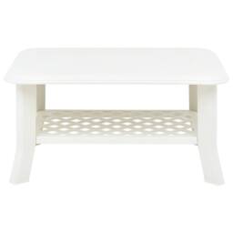 Berkfield Home Coffee Table White 90x60x46 cm Plastic - Size: 90 x 60 x 46 cm