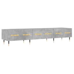 Berkfield Home TV Cabinet Concrete Grey 150x36x30 cm Engineered Wood - Size: 150 x 36 x 30 cm - thumbnail 3