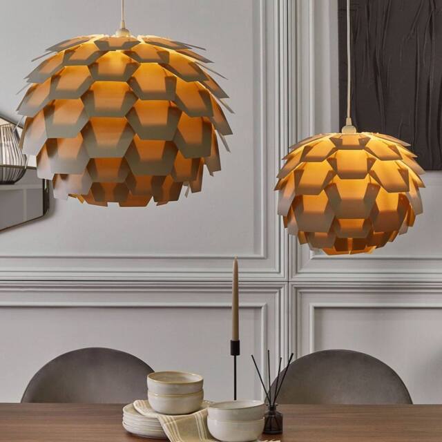 Wyld and Coco Grey Pinecone Pendant Lamp - Synthetic Matt Finish - image 1