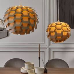 Wyld and Coco Grey Pinecone Pendant Lamp - Synthetic Matt Finish