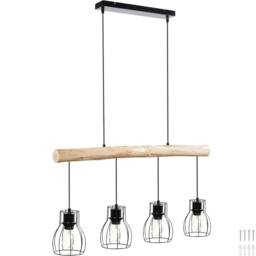 tectake Pendant Light Woody - thumbnail 1