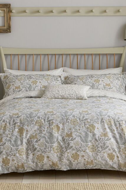 Morris & Co 'Compton' Cotton Duvet Cover Set in Natural - Size: Double - image 1