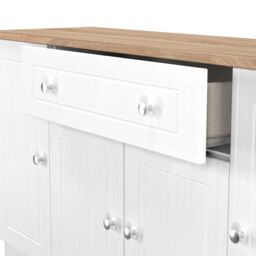 Ready Assembled 2 U Cambridge 4 Door 1 Drawer Wide Unit (Ready Assembled) in White - thumbnail 6