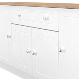 Ready Assembled 2 U Cambridge 4 Door 1 Drawer Wide Unit (Ready Assembled) in White - thumbnail 5