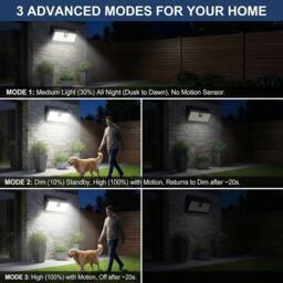 SPETLEK Solar Power Wall Light 452 LED 1 PACK in Black - thumbnail 4