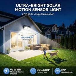 SPETLEK Solar Power Wall Light 452 LED 1 PACK in Black - thumbnail 5