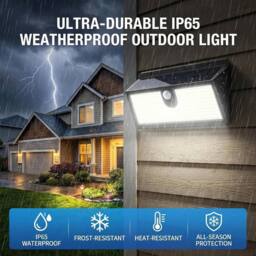 SPETLEK Solar Power Wall Light 452 LED 1 PACK in Black - thumbnail 2