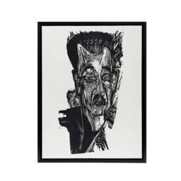 "Artery8 Dr Ludwig Binswanger Portrait Kirchner Black Framed Canvas Art Print in White - Size: W12"" x H16""" - thumbnail 1