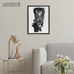 "Artery8 Dr Ludwig Binswanger Portrait Kirchner Black Framed Canvas Art Print in White - Size: W12"" x H16""" - thumbnail 3