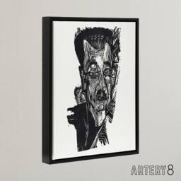 "Artery8 Dr Ludwig Binswanger Portrait Kirchner Black Framed Canvas Art Print in White - Size: W12"" x H16""" - thumbnail 2