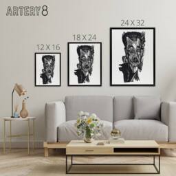 "Artery8 Dr Ludwig Binswanger Portrait Kirchner Black Framed Canvas Art Print in White - Size: W12"" x H16""" - thumbnail 4