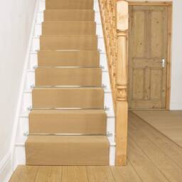 runrug Beige Plain Stair Carpet Runner - Size: 60 cm x 570 cm - thumbnail 5