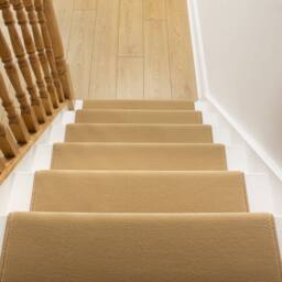 runrug Beige Plain Stair Carpet Runner - Size: 60 cm x 570 cm - thumbnail 3