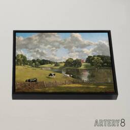 "Artery8 Cows In Field Painting Framed Canvas Wall Art Print - Size: W12"" x H16""" - thumbnail 2