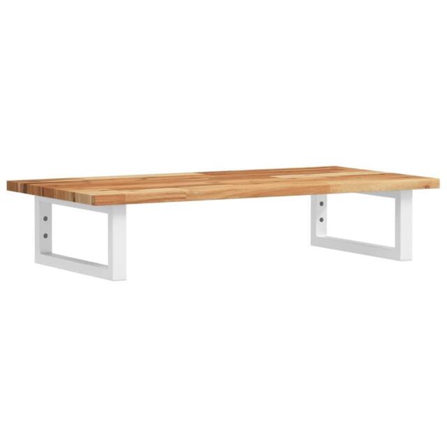Berkfield Home Basin Shelf Wall Mounted Steel & Solid Wood Acacia in Brown