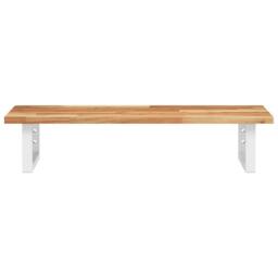 Berkfield Home Basin Shelf Wall Mounted Steel & Solid Wood Acacia in Brown - thumbnail 4