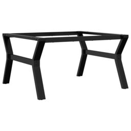 Berkfield Home Coffee Table Legs Y-Frame 80x70x43 cm Steel in Black - Size: 80 x 70 x 43 cm - thumbnail 2