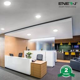 ENER-J Pack of 4 12W Frameless Recessed Surface Super LED 105mm Round 3000K P in White - thumbnail 3