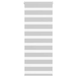 Berkfield Home Elegant Zebra Blind Light Grey 55x100 cm Fabric Width 50.9 cm Pol - thumbnail 2