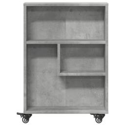 Berkfield Home Narrow Storage Trolley Concrete Grey 48x13x68 cm Engineered Wood - Size: 48 x 13 x 68 cm - thumbnail 4