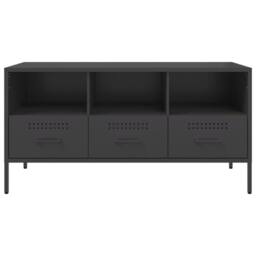 Berkfield Home TV Cabinet Black 100.5x39x50.5 cm Steel - thumbnail 6