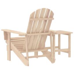 Berkfield Home Elegant Garden Adirondack Chair with Table Solid Fir Wood in Beige - thumbnail 6