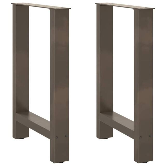 Berkfield Home Coffee Table Legs Natural Steel 2 pcs 50x(72-73) cm Steel in Grey - image 1