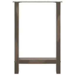 Berkfield Home Coffee Table Legs Natural Steel 2 pcs 50x(72-73) cm Steel in Grey - thumbnail 5