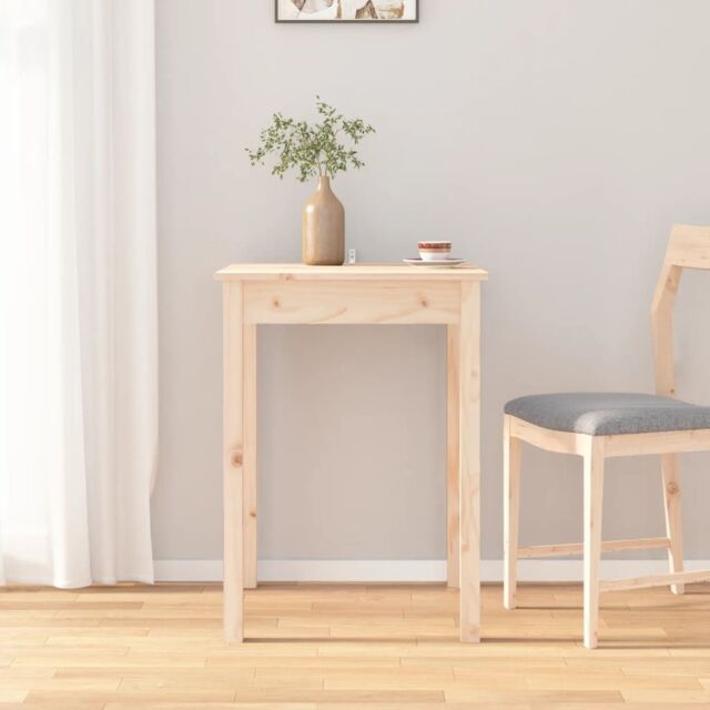 Berkfield Home Dining Table 55x55x75 cm Solid Wood Pine in Brown - Size: 55 x 55 x 75 cm - image 1
