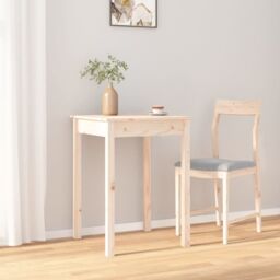 Berkfield Home Dining Table 55x55x75 cm Solid Wood Pine in Brown - Size: 55 x 55 x 75 cm - thumbnail 5