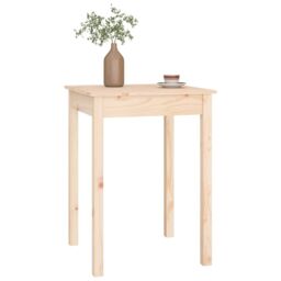 Berkfield Home Dining Table 55x55x75 cm Solid Wood Pine in Brown - Size: 55 x 55 x 75 cm - thumbnail 6