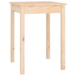 Berkfield Home Dining Table 55x55x75 cm Solid Wood Pine in Brown - Size: 55 x 55 x 75 cm - thumbnail 2